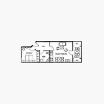 Komfort Appartement mit 1 Schlafzimmer und Balkon im Dachgeschoss 307