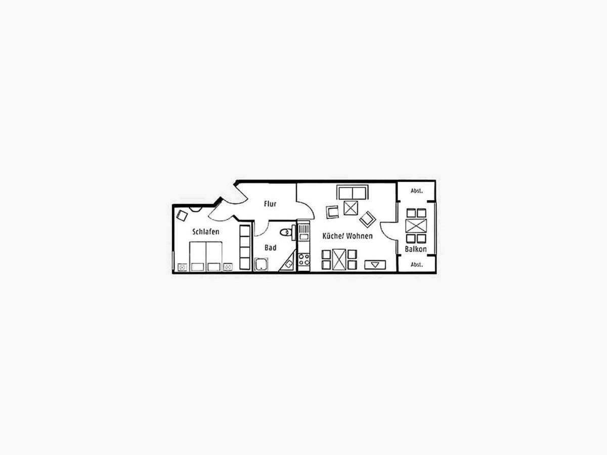 Apartment Komfort Mit 1 Schlafzimmer Und Balkon Im Dachgeschoss 307 *